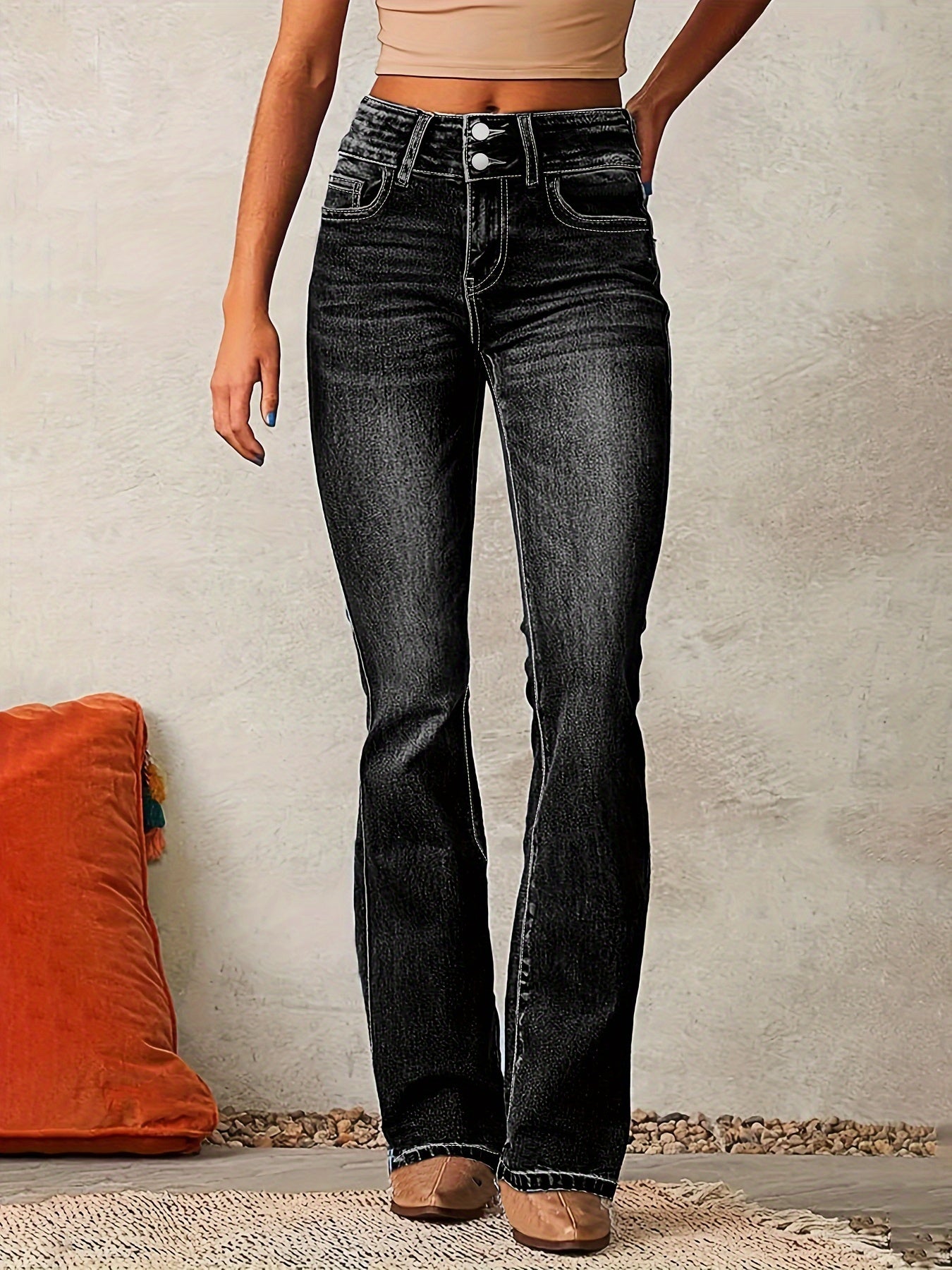 Lucia | Pantalón vaquero acampanado