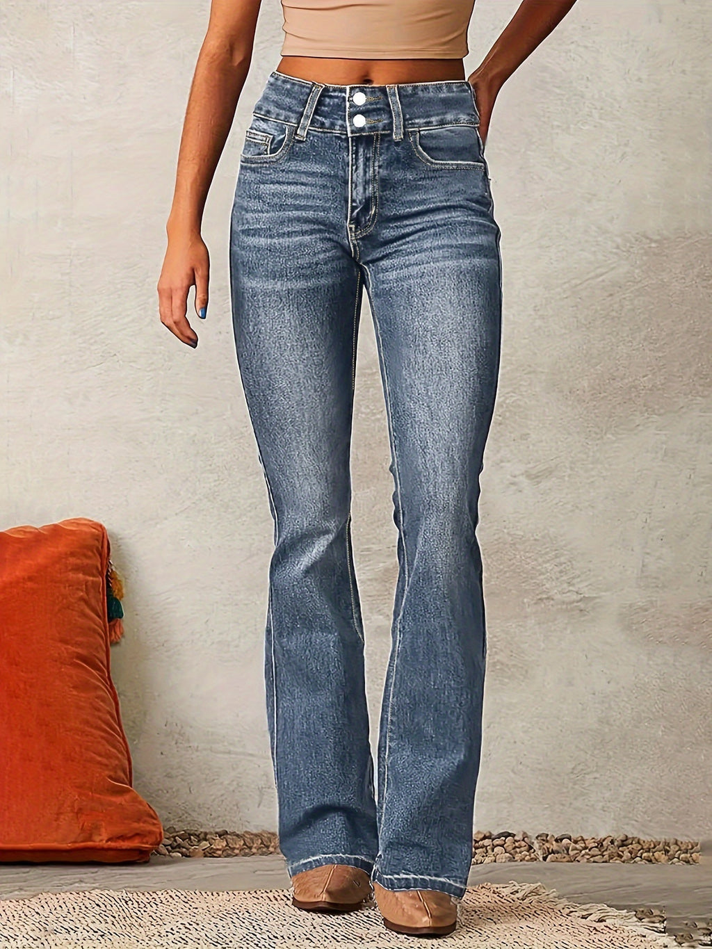 Lucia | Pantalón vaquero acampanado