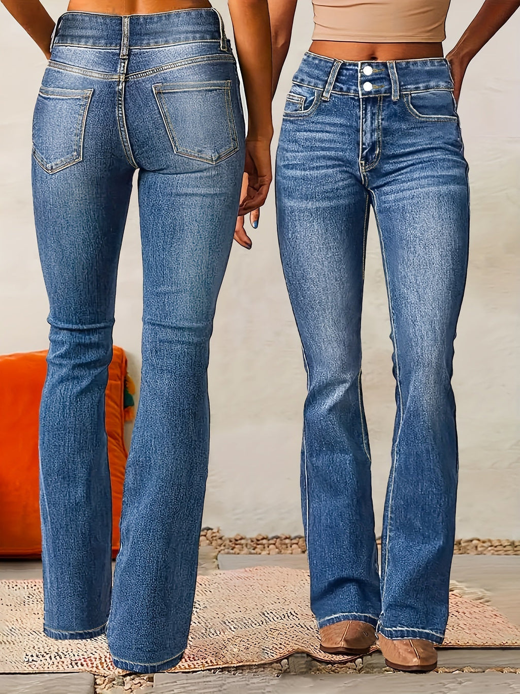 Lucia | Pantalón vaquero acampanado