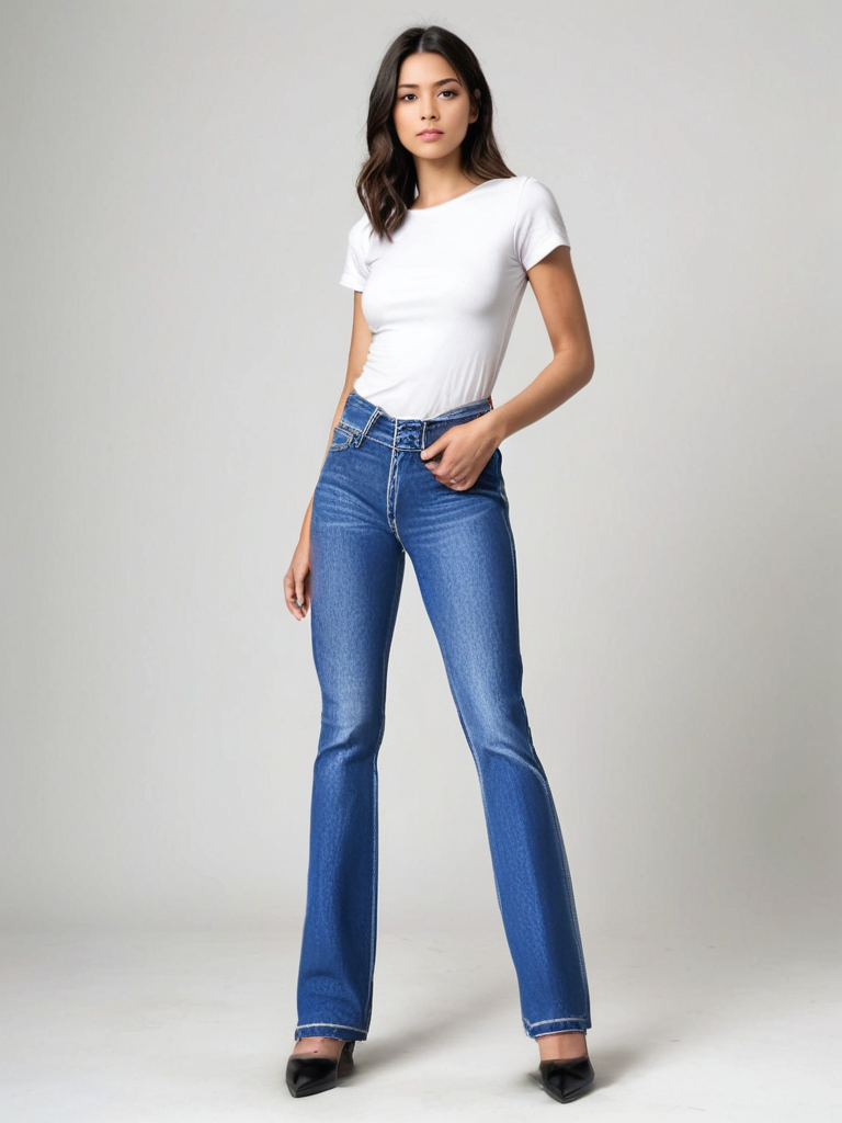 Lucia | Pantalón vaquero acampanado