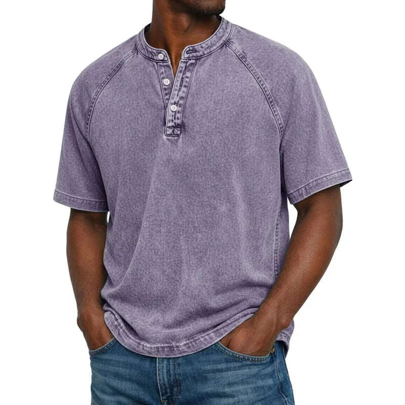Adrian | Camiseta henley de algodon