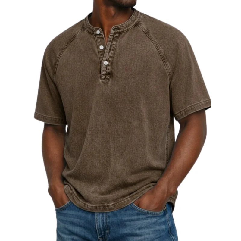 Adrian | Camiseta henley de algodon