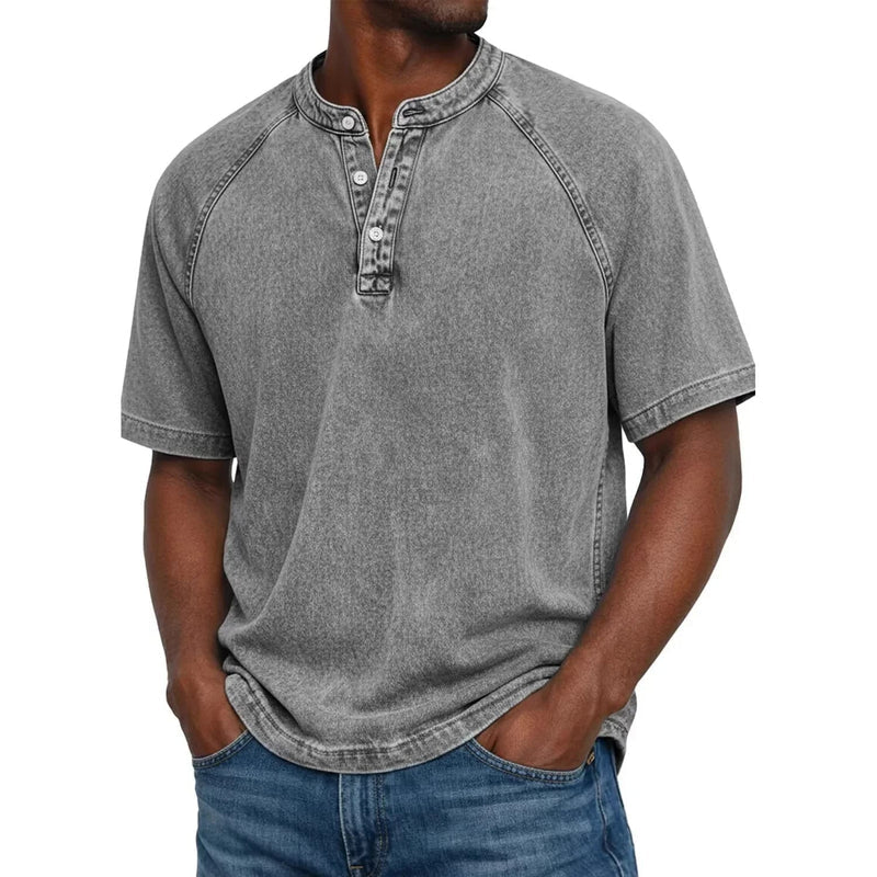 Adrian | Camiseta henley de algodon