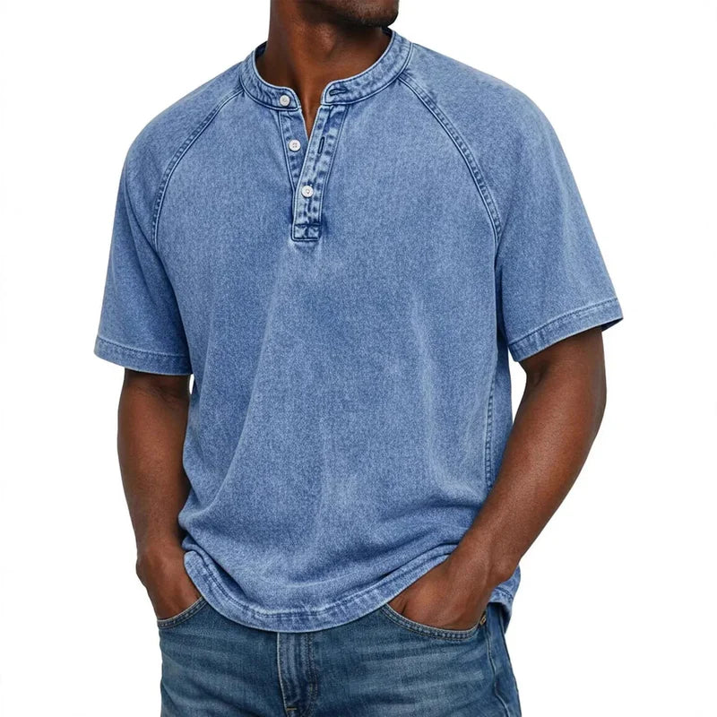 Adrian | Camiseta henley de algodon