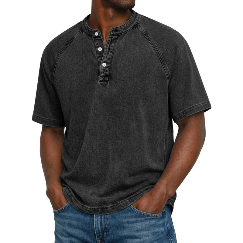 Adrian | Camiseta henley de algodon