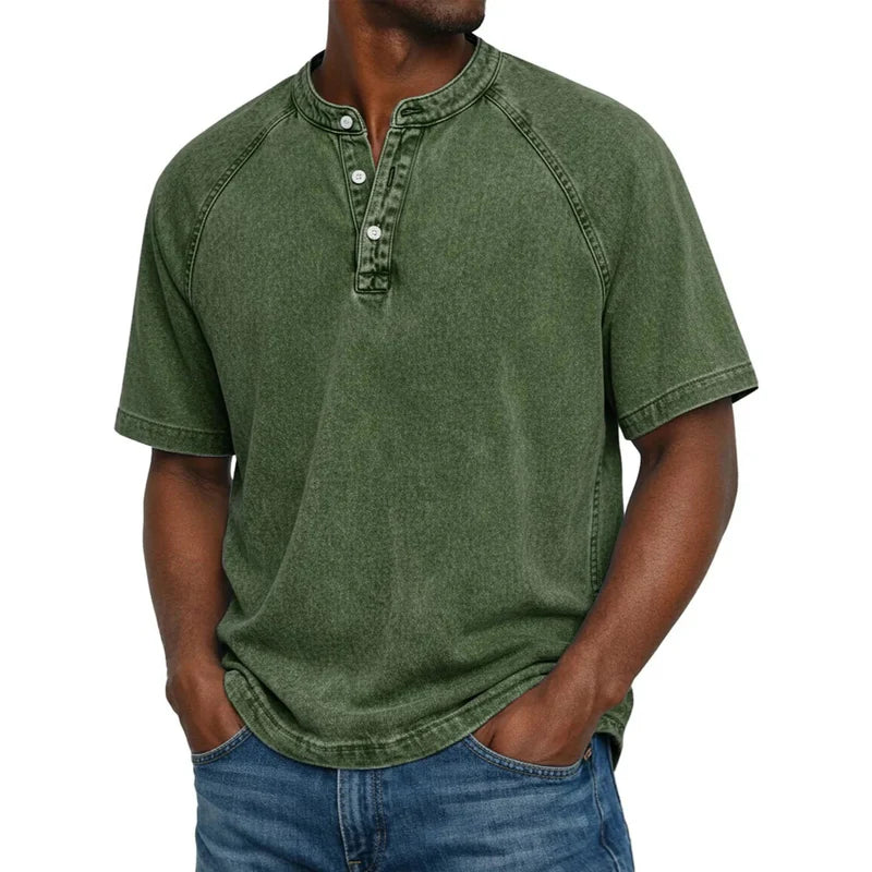 Adrian | Camiseta henley de algodon