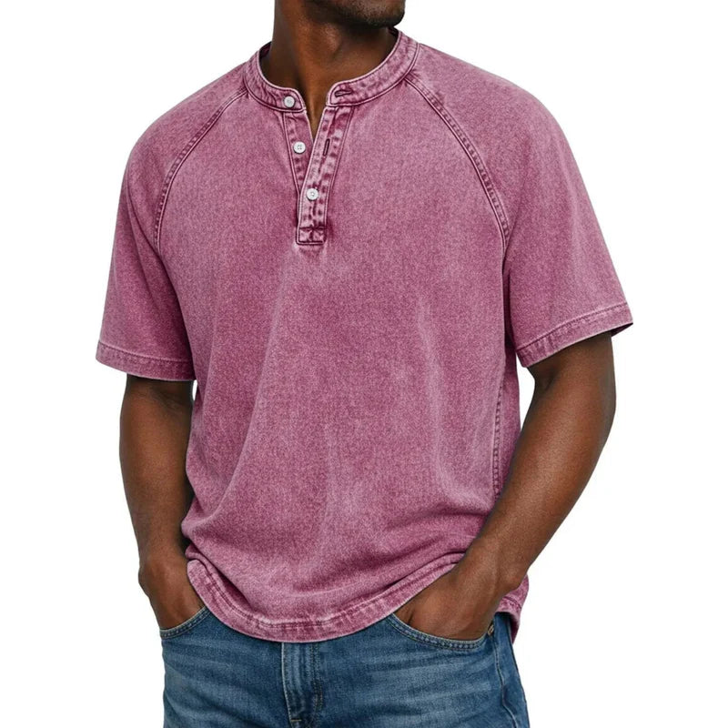 Adrian | Camiseta henley de algodon