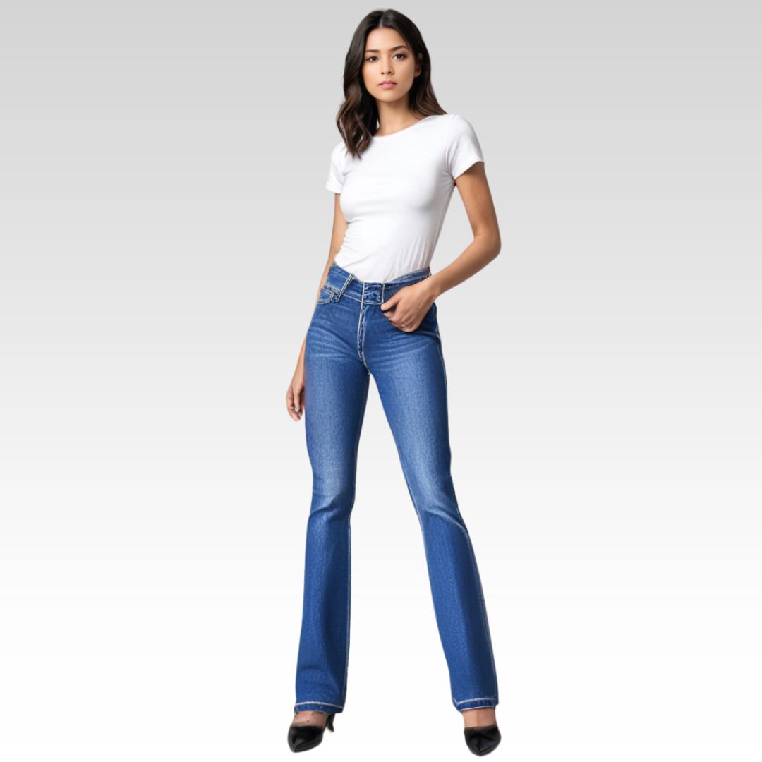 Lucia | Pantalón vaquero acampanado