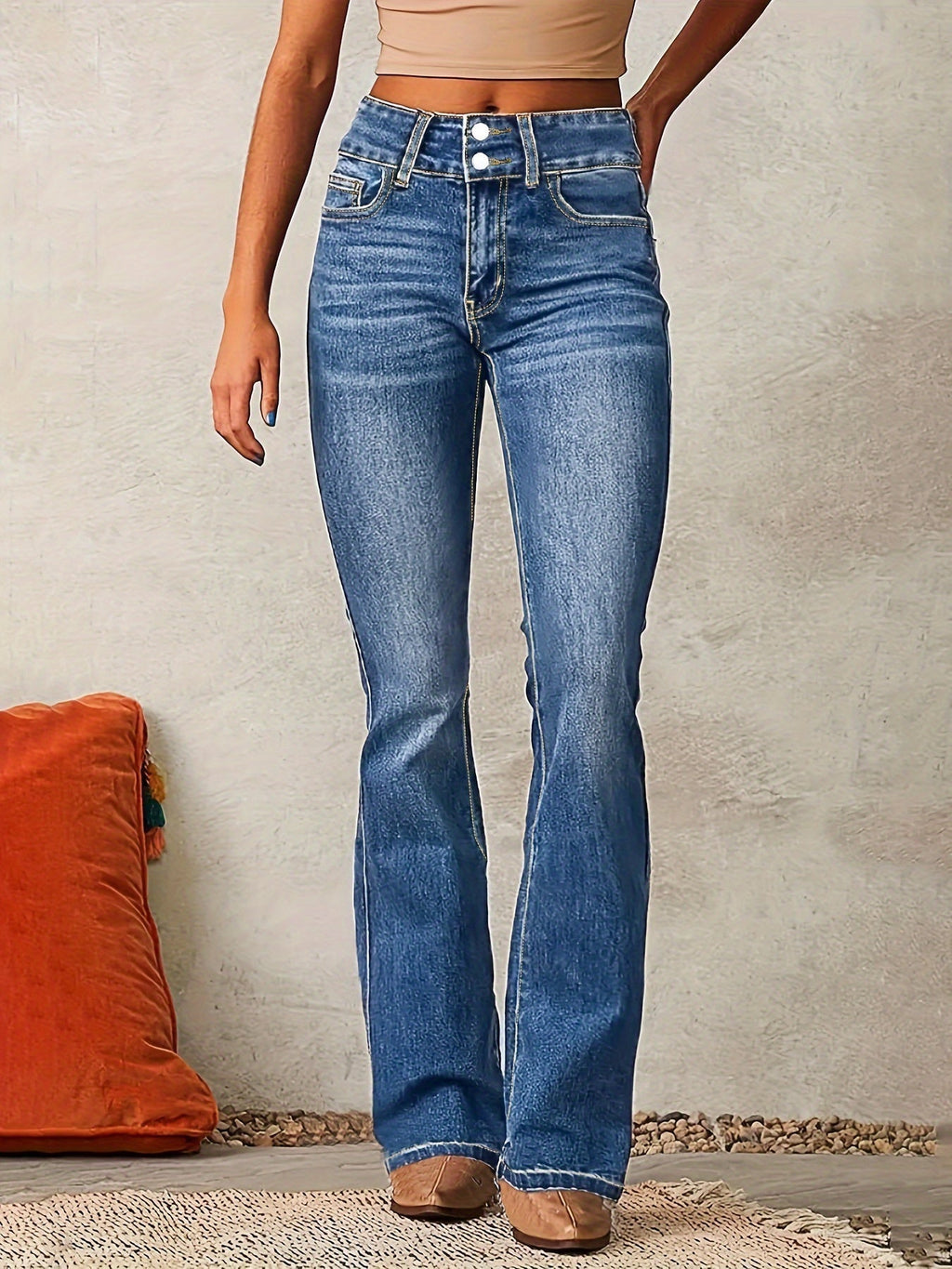 Lucia | Pantalón vaquero acampanado