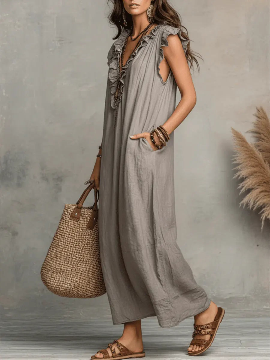 Camila | Vestido largo de estilo bohemio.
