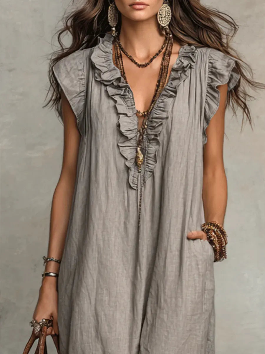 Camila | Vestido largo de estilo bohemio.